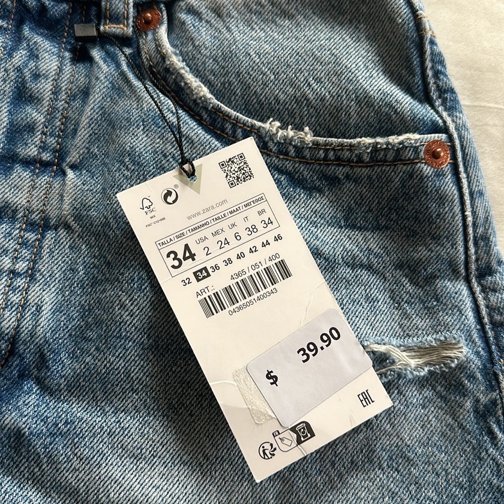 NWT - Zara High Rise split shorts - Picture 5 of 5